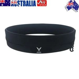 Sports Stretchy Phone Waist Belt Bag Cycling Zipper Fanny Pack (Black M) - Picture 1 of 11