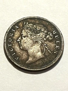 1890 Straits Settlements 1 Cent Dark VF #13403 - Picture 1 of 2