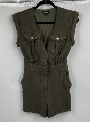 Express Romper Size 4 Women's Olive Green - Image 1 of 4