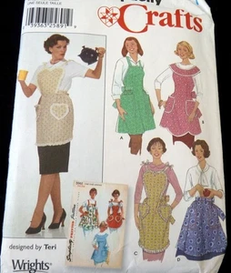 *LOVELY Retro APRON Women Sewing Pattern UNCUT - Picture 1 of 2