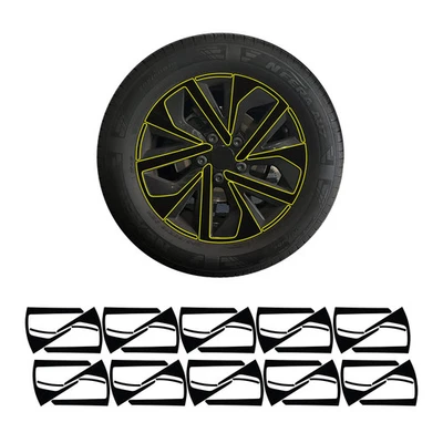 Película de vinilo apagón para borrar calcomanía cromada para rueda Volkswagen Jetta 2025-2026 Foto 1 de 4