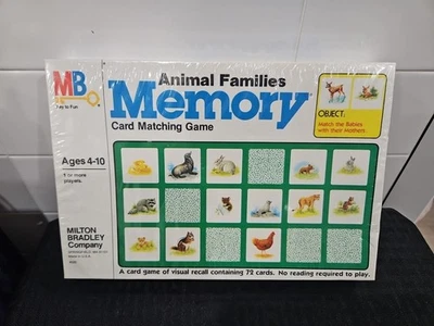 Tarjeta de memoria de colección MB Animal Families juego a juego 1980 nuevo y precintado Foto 1 de 4