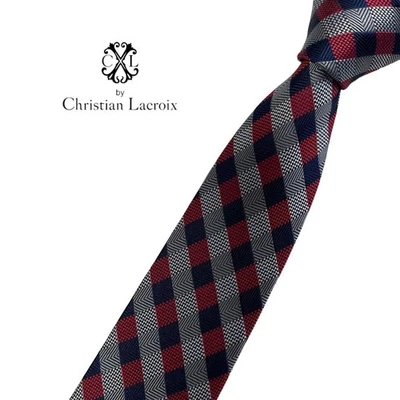 Christian Lacroix Tie Necktie SUITS Mes ALL SILK Designer Multicolor Luxury ck17 - Image 1 of 4