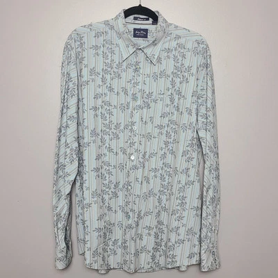 Indigo Palms Denim Co Men's Long Sleeve Button Up Shirt Blue Floral XL - Image 1 of 4