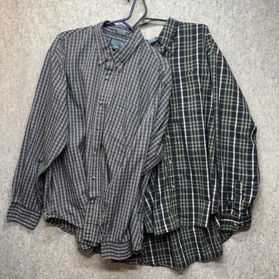 Lote de 2 camisas de manga larga con botones North Crest XL Foto 1 de 4