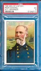 1911 T68 Heroes & Men of History - Rear Admiral Sampson (RB) Psa 5 - Picture 1 of 2