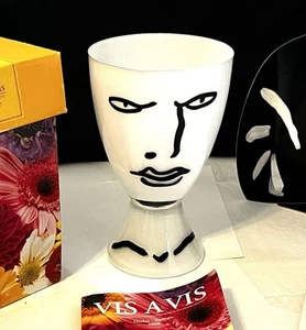 MINT in BOX - RITZENHOFF - VIS A VIS - Demetrius Psillos - Angry Face Glass Vase - Picture 1 of 15