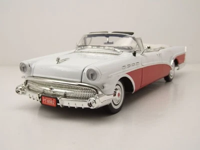 Neues AngebotBuick Roadmaster Convertible 1957 weiß rot Modellauto 1:18 Motormax