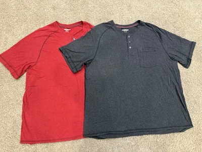 Camisetas masculinas ruivas Henley - Tamanho XL (lote de 2) - Imagem 1 de 3