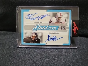 OJ Simpson & Marcus Allen #1/9 2022 Leaf Pro Set Dualistic Auto HOF - Picture 1 of 3
