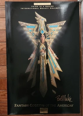 NRFB 2000 Ltd Ed BARBIE Fantasy Goddess of the Americas - Bob Mackie Mattel - Image 1 of 4