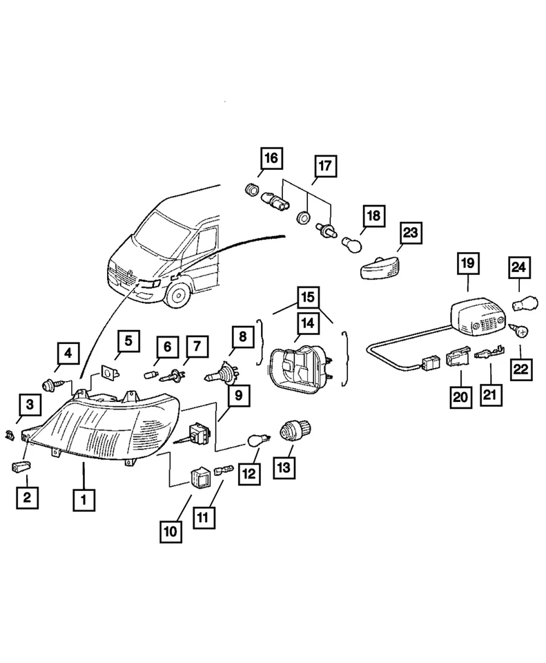 Genuine Mopar Headlamp Leveling Motor 5103688AA - Image 1 of 1