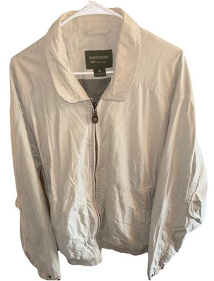 Dockers Outerwear Men’s Beige Tan Full Zip Jacket Coat Size XLT Medium Weight - Image 1 of 4