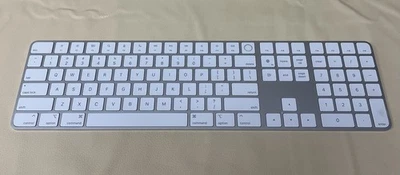 Apple Wireless Bluetooth Magic Keyboard w/ Touch ID & Numeric Keypad A2520 - Image 1 of 4