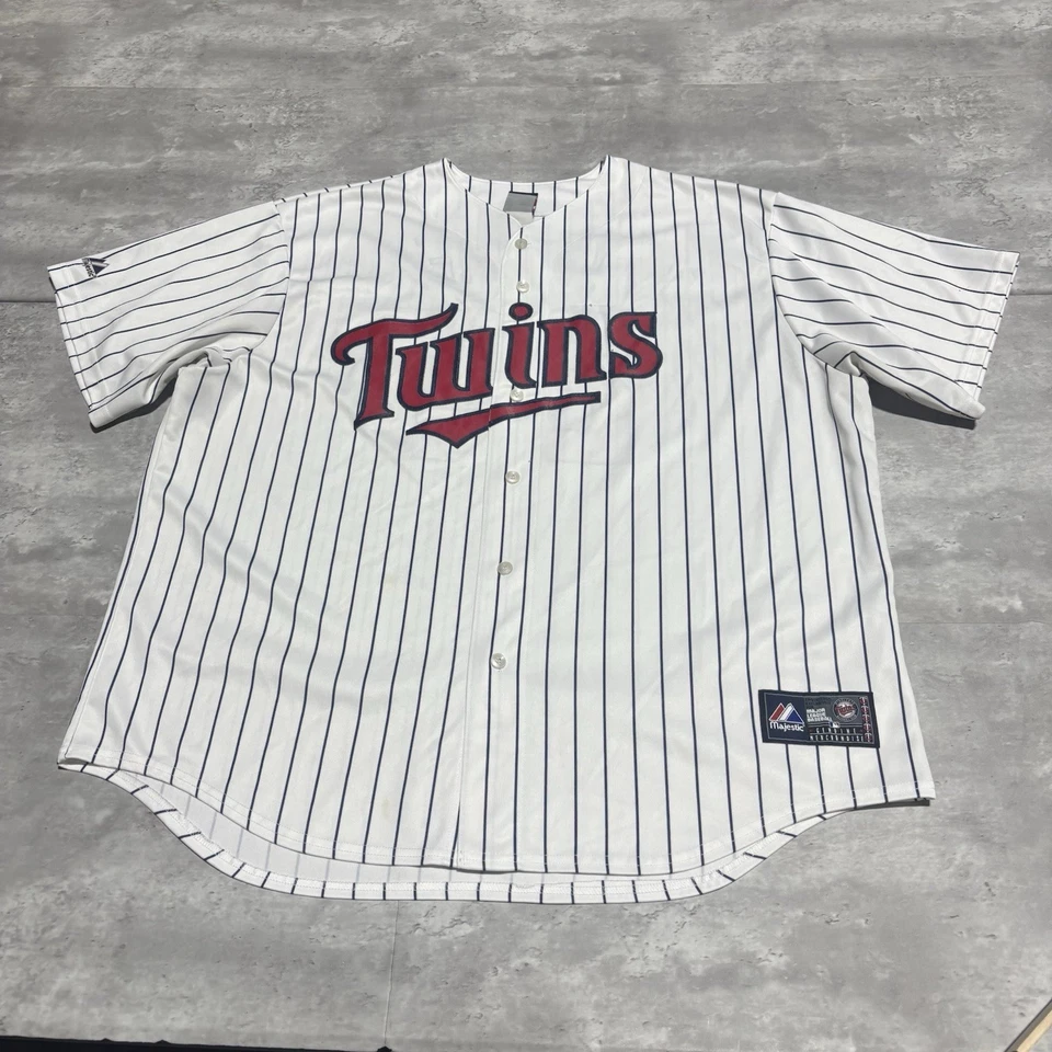 Camiseta masculina Jim Thome Minnesota Twins 2XL XXL branca costurada majestosa * - Imagem 1 de 4