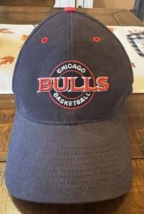 Vintage 90s Chicago Bulls Black & Red Twins Enterprises Mens Strapback Hat Y2K - Picture 1 of 7