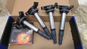 Ignition Coils Spark Plugs Pack 2009-2017 Toyota Corolla 1.8L UF596 - Picture 1 of 5