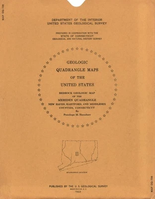 Mapa geológico USGS: Cuadrángulo Meriden, Connecticut Foto 1 de 3
