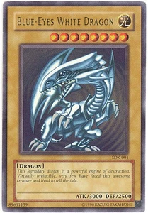 Yu-Gi-Oh Card - SDK-E001- BLUE EYES WHITE DRAGON (ultra rare holo) *Medium Poor* - Picture 1 of 1