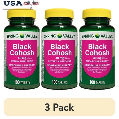 Cohosh Negro Soporte Menopausia 40mg 300 Comprimidos Alivio Sudores Nocturnos Sofocos Foto 1 de 4
