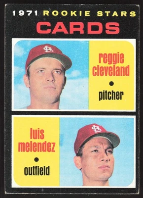Cards 1971 Rookie Stars (Reggie Cleveland / Luis Melendez) 1971 Topps #216 BV1 - Image 1 of 2