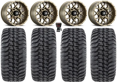 ITP Hurricane 14" Wheels Bronze 28" Regulator Tires Yamaha Viking Wolverine - Image 1 of 4