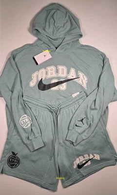 NUEVO - EYBL Marca Peach Jam Jordan - Conjunto de Sudadera con Capucha / Pantalones Cortos - Talla M - RARO - Mediano Foto 1 de 4