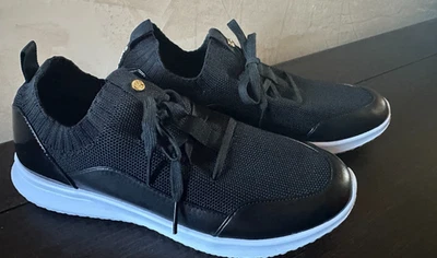 Michael Kors Logo Merlyn Entrenador Atlético Malla Negro Zapatos Tenis Mujer Talla 7 Foto 1 de 4