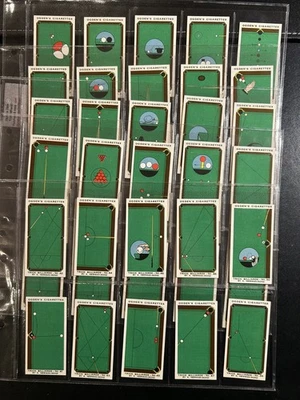 OGDENS-FULL SET- TRICK BILLIARDS 1934 (50 CARDS) EXCELLENT+++ - Image 1 of 4