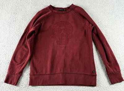 Sudadera Obey Red Mujer M Calavera Calavera Calavera Día de los Muertos Cuello Redondo Foto 1 de 4