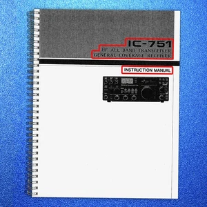 ICOM IC-751 HF All Band Transceiver Instruction Manual, LOOP BIND - FRONT & BACK - Imagen 1 de 12