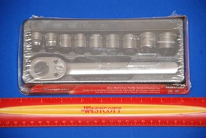 Snap-on NEW 10 Pc 3/8" Drive 6-Point Metric Low-Profile Ratchet and Socket Set - Picture 1 of 4
