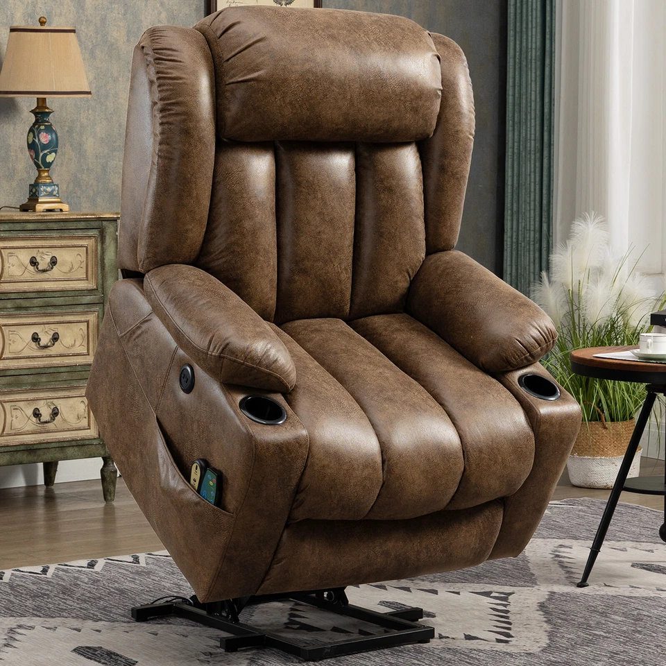 Large Power Lift Electric Recliner Chair with Extended Footrest for Big Man - Image 1 of 1