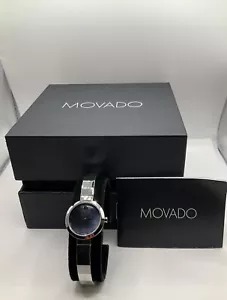 Movado Novella 68.3.14.1411 Black MOP Dial, Stainless Band, Link, BOXED! - Picture 1 of 8