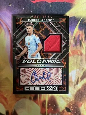 2022-23 Obsidian Soccer Marcos LLorente Volcanic Orange Auto Patch /15 MatchUsed - Image 1 of 4