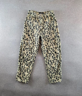 Vtg Georges Marciano GUESS USA Leopard Print Jeans Womens 30 24W Made USA 80's - Image 1 of 4