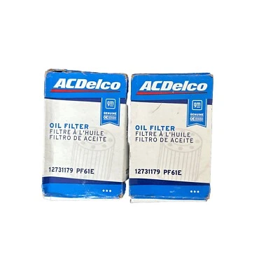 2 Pack Genuine GM ACDelco Engine Oil Filter 12731179 PF61E - Image 1 of 2