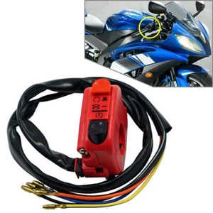 Universal 7/8'' Motorrad Schalter Blinker Zünd Startschalter Rot - Picture 1 of 6