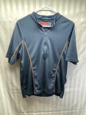 Camisa Jersey Novara Cycle 1/2 Zíper AZUL Masculina Bolso Traseiro G - Imagem 1 de 3