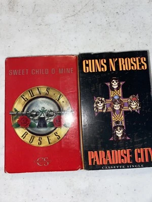 Vtg Guns N Roses Sweet Child O Mine & Paradise City Single Cassette tape Geffen Foto 1 de 2