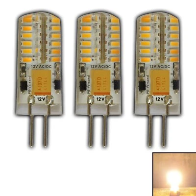 3x G4 LED 3 Watt 12V AC/DC 48 SMD warmweiß Halogen Lampe Halogenersatz Glühbirne - Bild 1 von 4