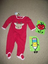 Lot Of 3 : Baby Sleeper Size 3-6 Months By Carter'S + 2Bonus Wall Hooks. New