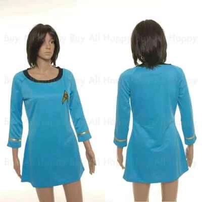 LO ÚLTIMO Star Trek Mujer Duty TOS Azul Rojo Vestido Uniforme Juegos con disfraces Disfraz Estándar Foto 1 de 4