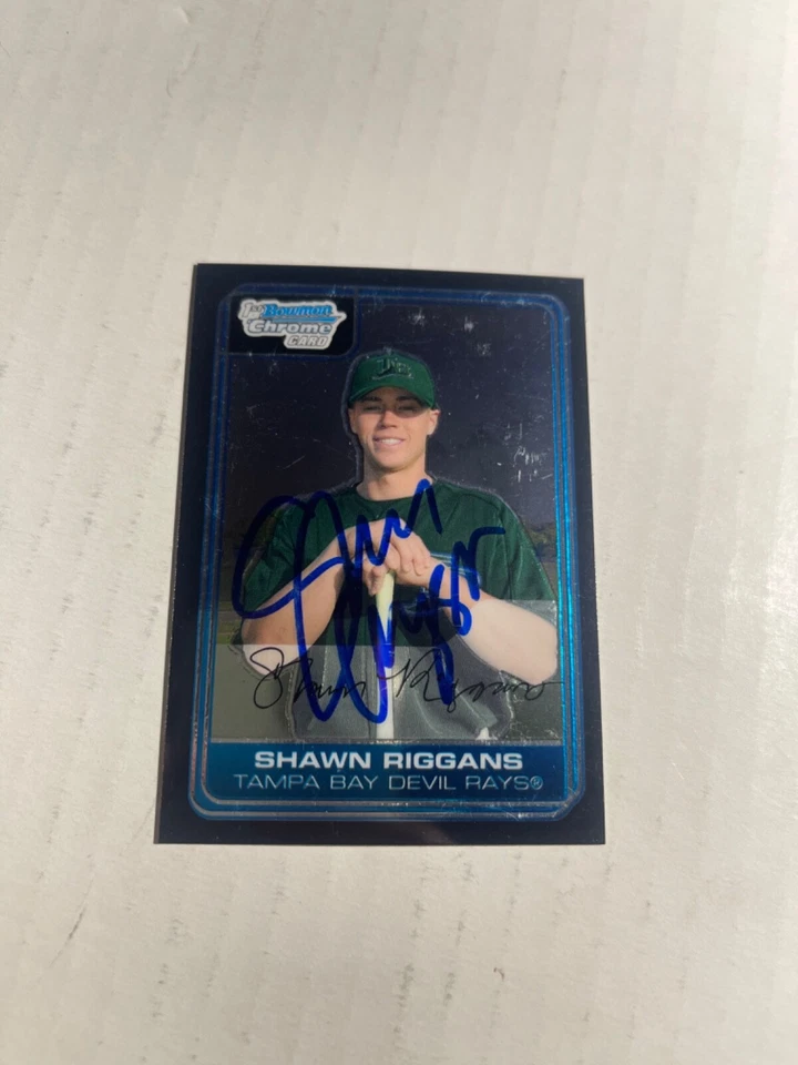 Tampa Bay Rays SHAWN RIGGANS Signed Card - Image 1 of 1