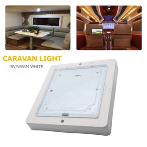 12V 9W Blanco LED Luz Interior Iluminación Lámpara de Techo Autocaravana Caravana - Imagen 1 de 8
