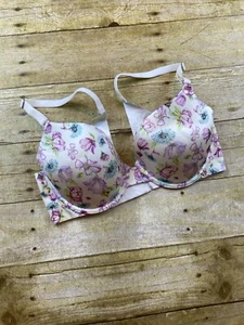 Geblümter Bügel Satin Damen BH Gr. 34C gepolstert - Bild 1 von 7
