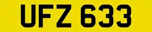 TARGA PRIVATA SENZA DATA UFZ 633 CARA REG COVER NON DATATA TARGA ECONOMICA - Foto 1 di 5