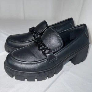 Sugar Chunky Platform Shoes Black Women’s Size 7 Slip On - Picture 1 of 8