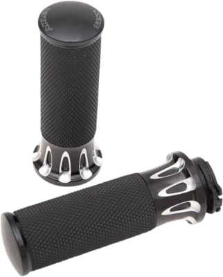 Empuñaduras de corte profundo Arlen Ness Black Fusion 80-19 Harley FXST FXSR FLHT FLHX XL Foto 1 de 2