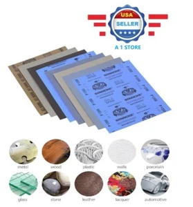 Wet Dry Silicon Carbide Waterproof Sandpaper Grit SANDING SHEET █FAST SHIP█ - Picture 1 of 6